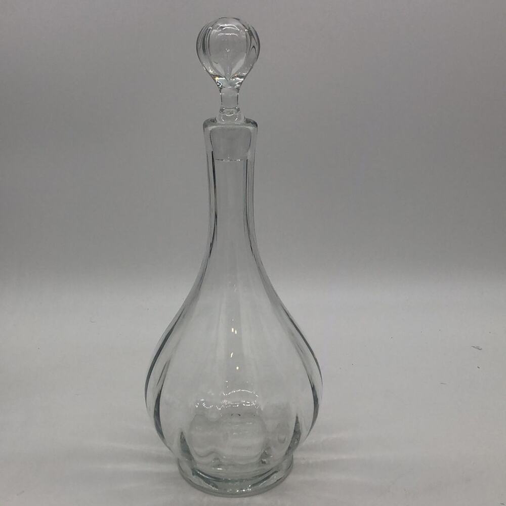 Decanter - Baccarat France Crystal Montaigne Optic Decanter w Stopper 12.5"H